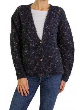 Cardigan con bottoni a V in mohair 